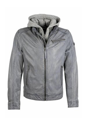 BAXDER - Veste en cuir - dusty blue
