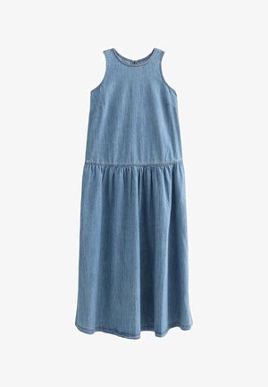 New Look, LIGHT DROP WAIST MIDAXI DRESS - Vestito di jeans - blue