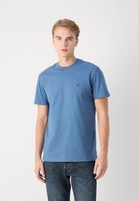 Calvin Klein Jeans HEAVY REGULAR  - Jednoduché tričko - blue coast