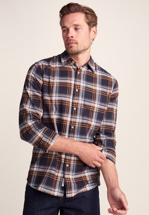 Shirt - dark indigo mahogany check
