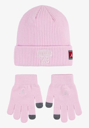 JAN BEANIE UNISEX SET - Gants - pink foam