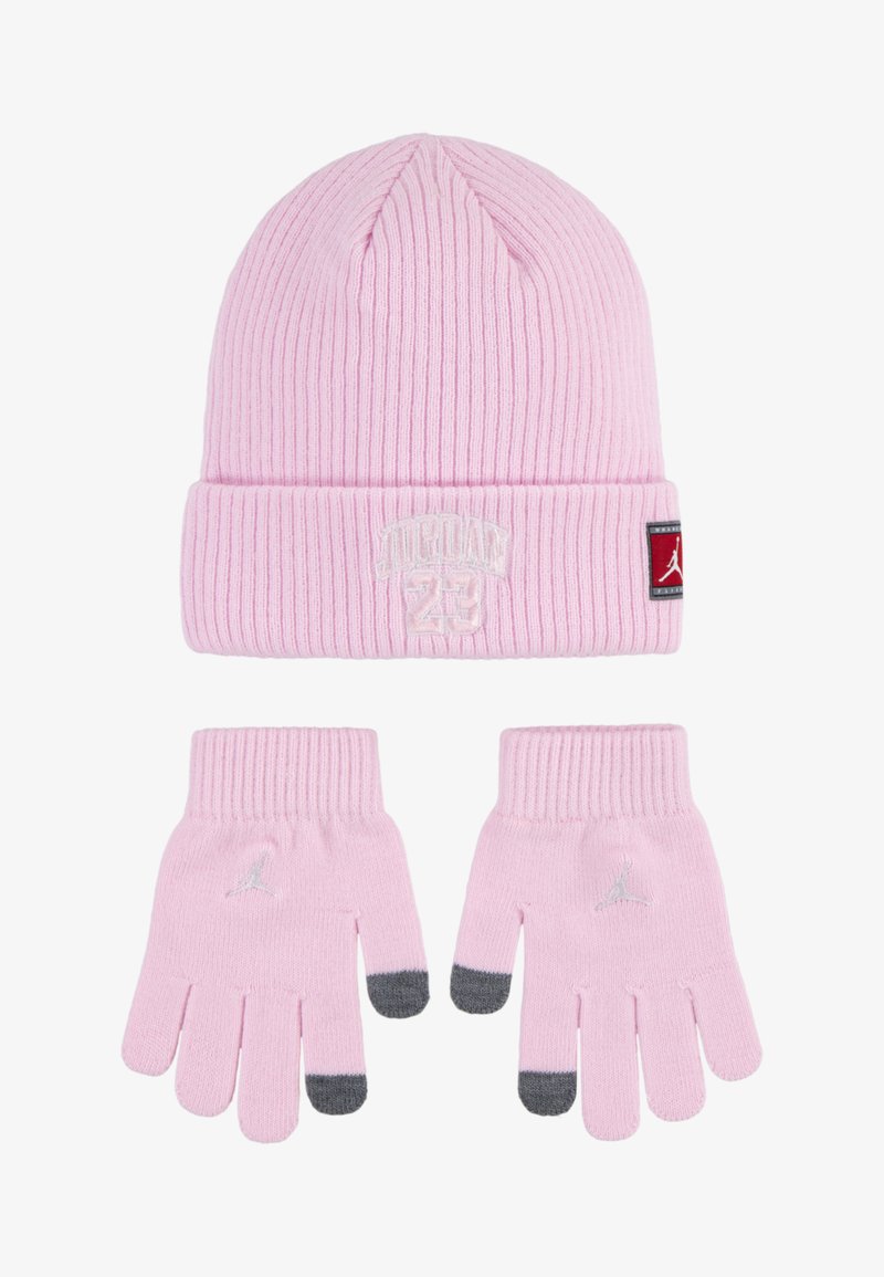 Jordan JAN BEANIE UNISEX SET - Guanti - pink foam