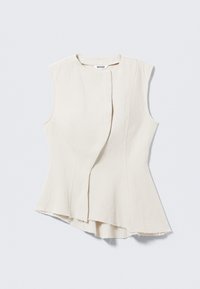 SLEEVELESS ASYMMETRIC PEPLUM - Top - off-white