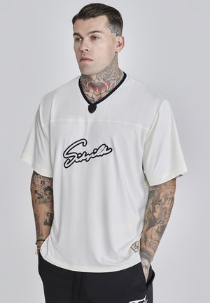 SIKSILK FOOTBALL - Marškinėliai su spaudiniu - ecru