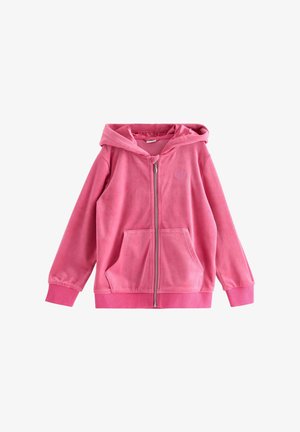 Lindex, LINDEX HOODIE IN VELOUR LINDEX - Vetoketjullinen college - pink