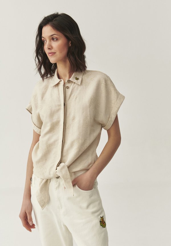 KAMA - Hemdbluse - beige melange