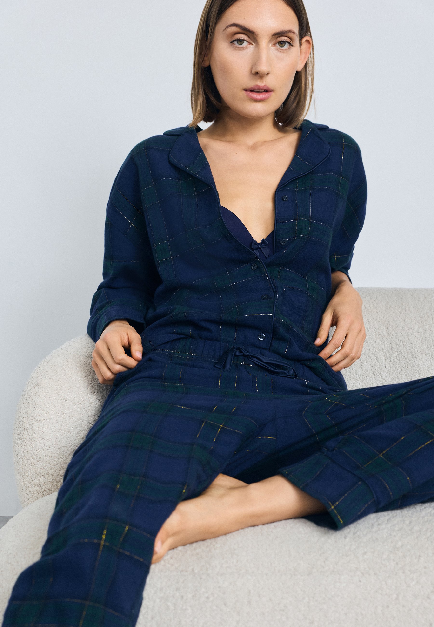 Pantalon De Pyjama En Soie PEARLY ROUGE