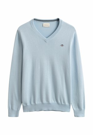 GANT, CLASSIC V-NECK - Maglione - fresh blue