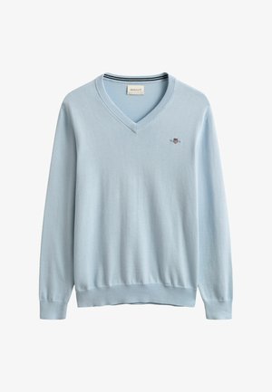 GANT, CLASSIC V-NECK - Maglione - fresh blue
