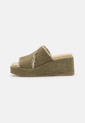 Castañer ELEONORA  - Slip-ins med hög sula - olive