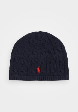 Polo Ralph Lauren CABLE KNIT COTTON HAT - Kapa - navy