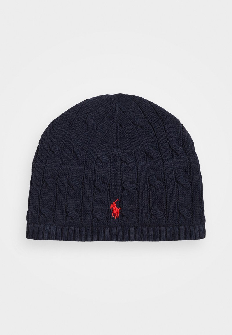Polo Ralph Lauren CABLE KNIT COTTON HAT - Kapa - navy