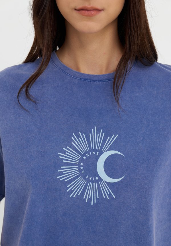 Print T-shirt - dark purple4