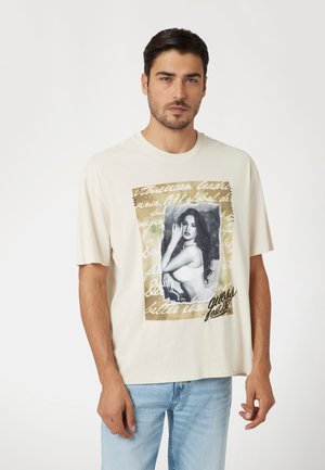 Guess FRONT - T-shirts print - creme