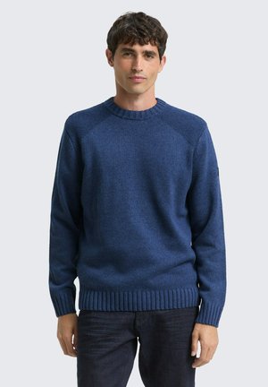 PULLOVER MIT DETAILS - Maglione - ocean blue melange