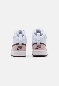 Nike Sportswear COURT BOROUGH MID 2 UNISEX - Aukšto profilio sportbačiai - white/burgundy crush/platinum violet