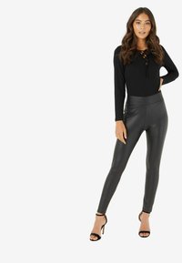 Lipsy HIGH WAIST  - Tajice-hlače - black