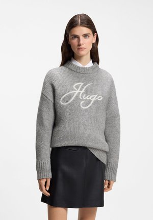 HUGO, SLOGUINNY - Pullover - open grey