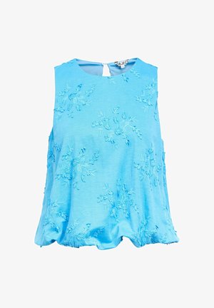 Object, TOP EMBROIDERED SLEEVELESS - Blouse - azure blue