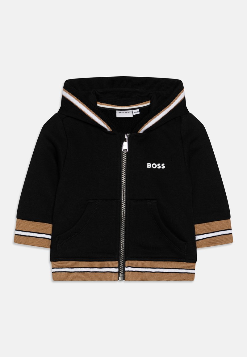 BOSS Kidswear Sweater met rits zwart