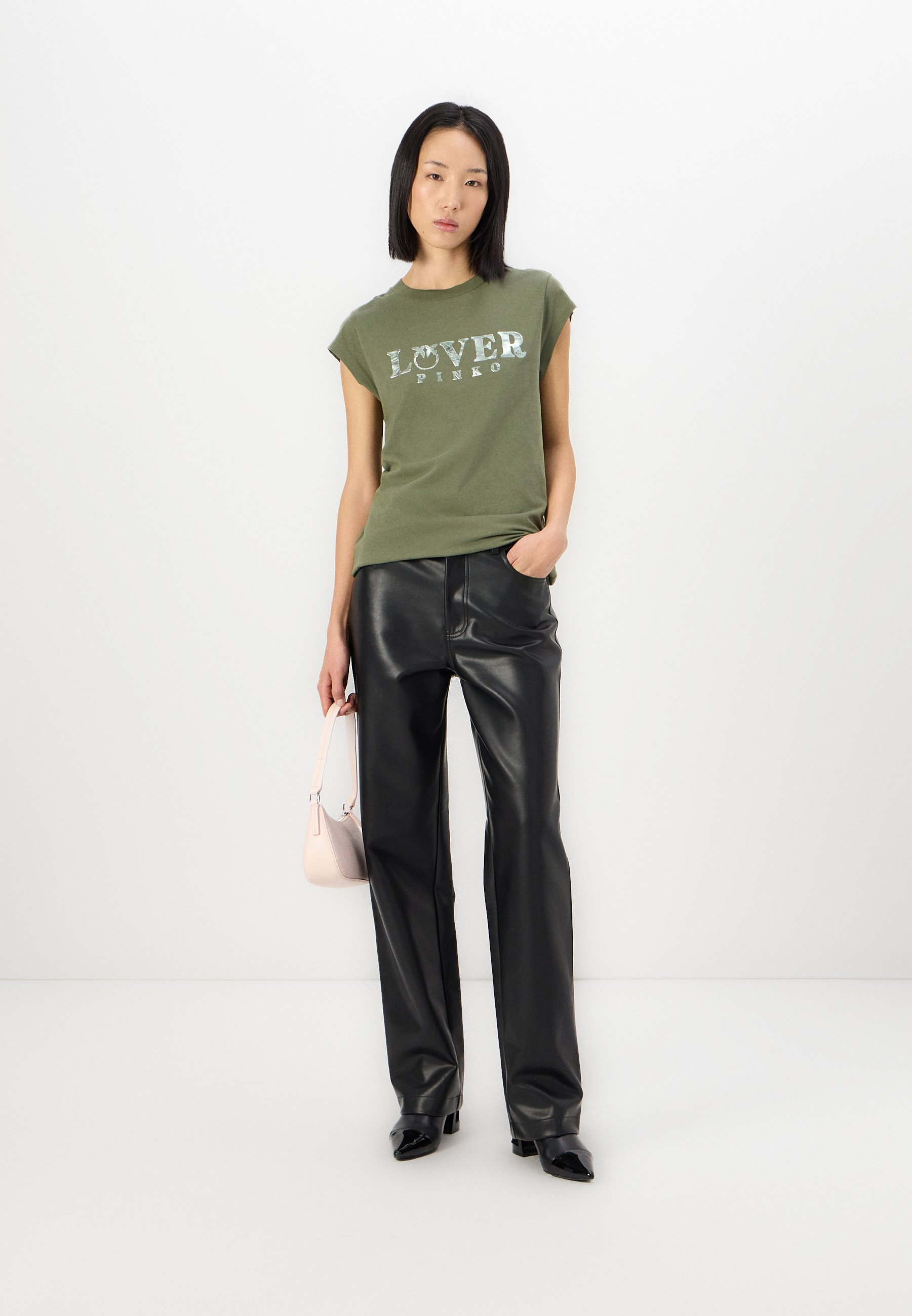 売れ筋商品|||ピンコ Tシャツ レディース トップス MARRAKECH MYLAR LOVER - Print T-shirt - green Pinko MARRAKECH MYLAR LOVER - T-shirt con stampa - green