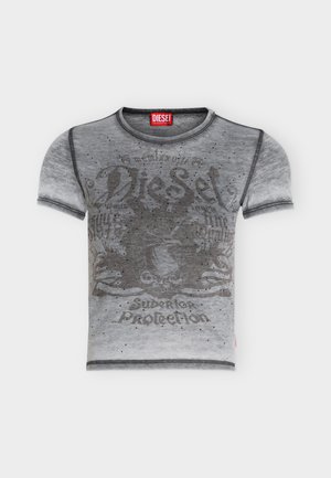 Diesel, T-UNCUTIES-LONG-AA3 - T-shirt con stampa - black