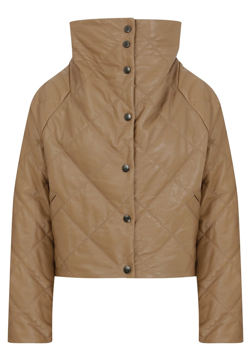 Serruriers - MATELASEE EN  - Leather jacket - beige, Enlarge