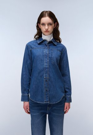 CIMONDE - Blúzka so zapínaním na gombíky - denim