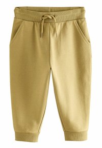 Helle gelbe Sweatpants aus weichem Material, mit einem elastischen Bund und Kordelzug, zwei Seitentaschen und gerippten Bündchen.
