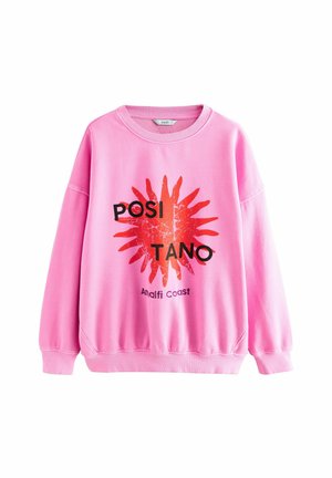 POSITANO CITY GRAPHIC PRINT CREW NECK - Bluză de molton - pink