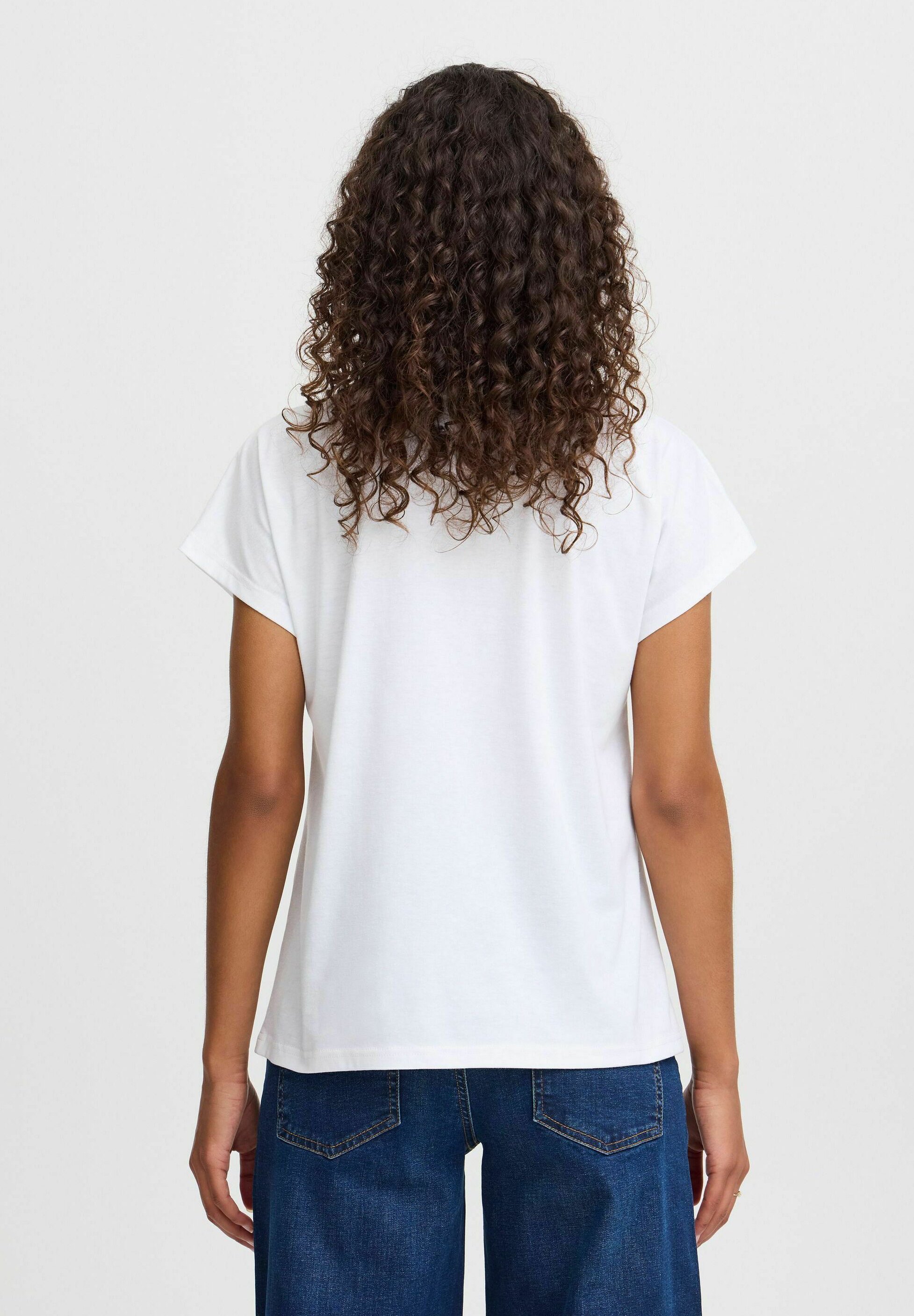 売れ筋商品|||イチ Tシャツ レディース トップス IXJANET - Print T-shirt - cloud dancer w lemon ICHI IXJANET - T-shirts med print - cloud dancer w lemon