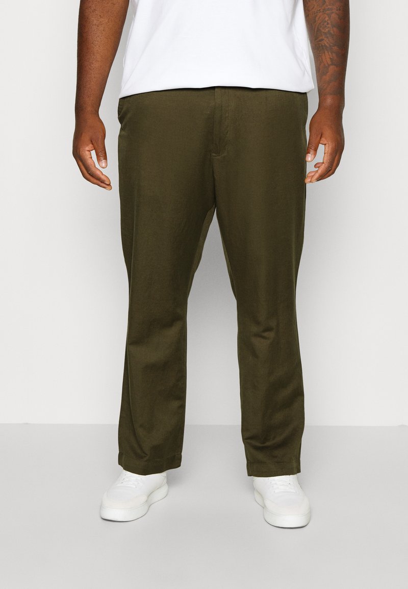 mustard linen blend trouser ::: m ,,,