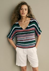 Next SHORT SLEEVE STITCH  - Majica kratkih rukava s printom - multi stripe