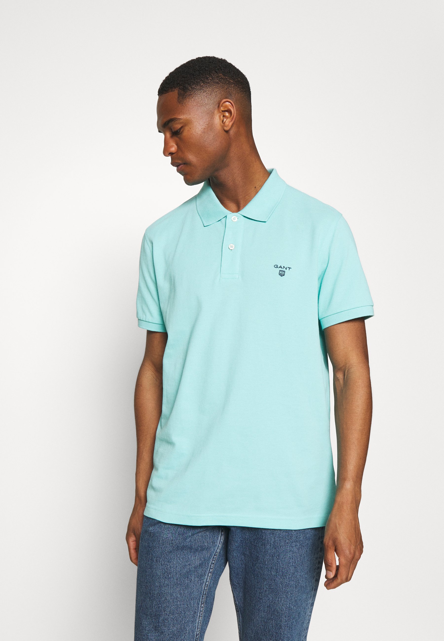 GANT SUMMER RUGGER - Polo shirt - aqua sky/light blue - Zalando.de