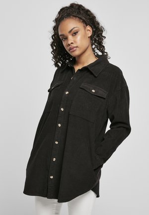 Urban Classics LADIES LONG CORDUROY OVERSHIRT - Chemisier - black