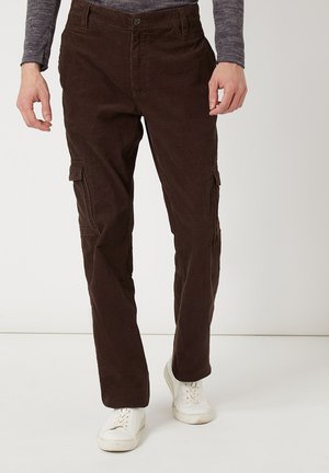 CON BOLSILLOS - Pantalones cargo - marron
