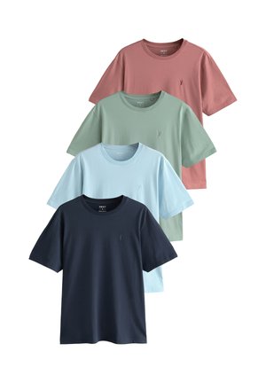 4 PACK REGULAR FIT - T-shirts basic - navy blue pink green