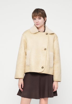 ONLOFELIA LIFE BONDED JACKET - Bunda z nepravej kože - parsnip