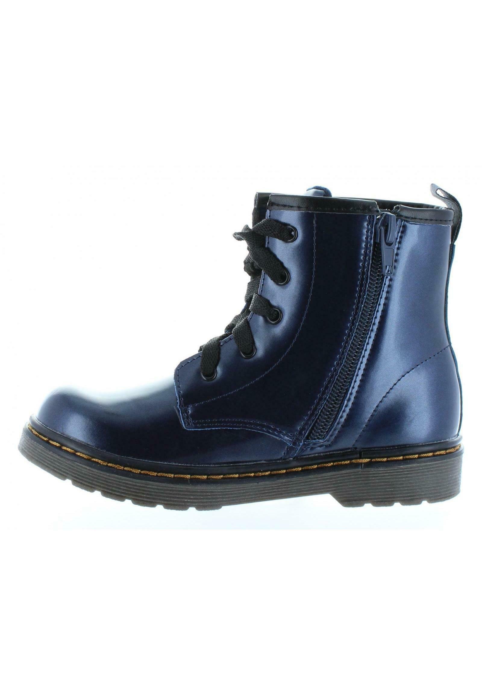 XTI Botines con cordones - metalizado navy/azul marino - Zalando.es
