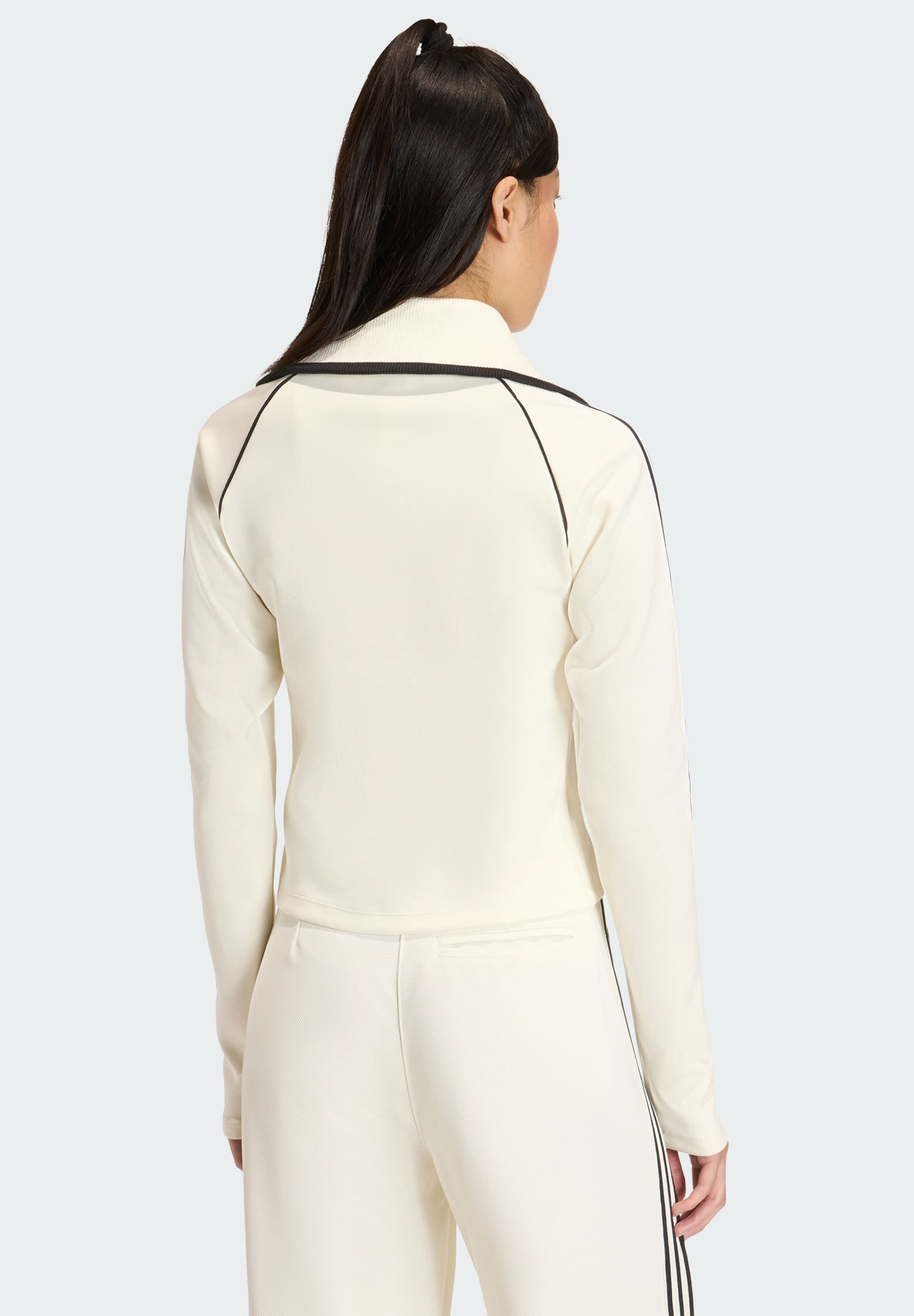 adidas Originals SLIM - Bluză de trening - off white/alb natural