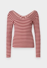 ONLTRISTA V NECK BOX  - Hosszú ujjú felső - syrah/misty rose