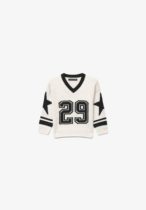Terranova, MAGLIA CON APPLICAZIONI - Maglione - avorio melange