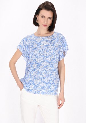 usha Blouse - blue white