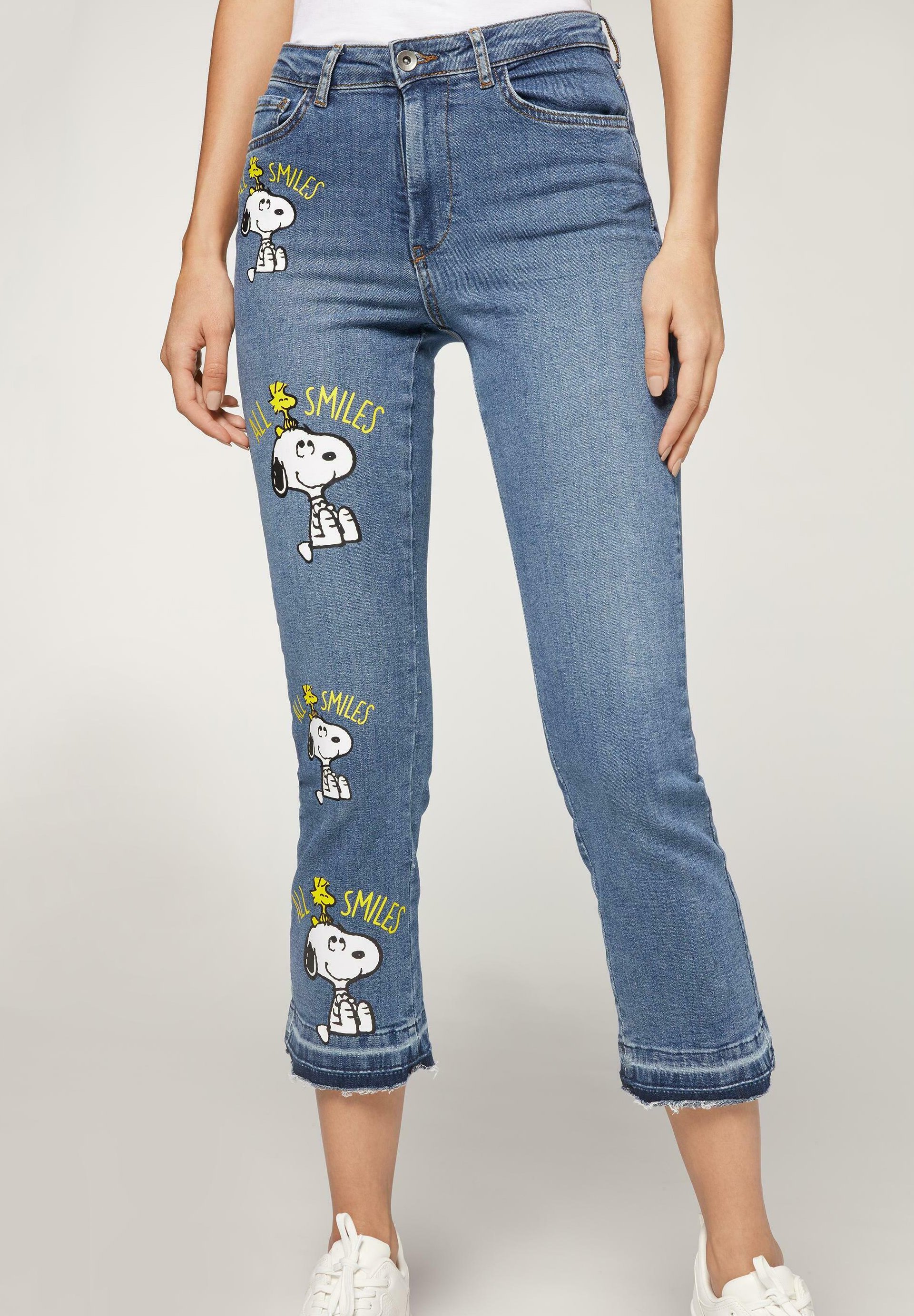 Calzedonia CROPPED - Slim fit jeans - blau denim blue snoopy/dark blue -  Zalando.de