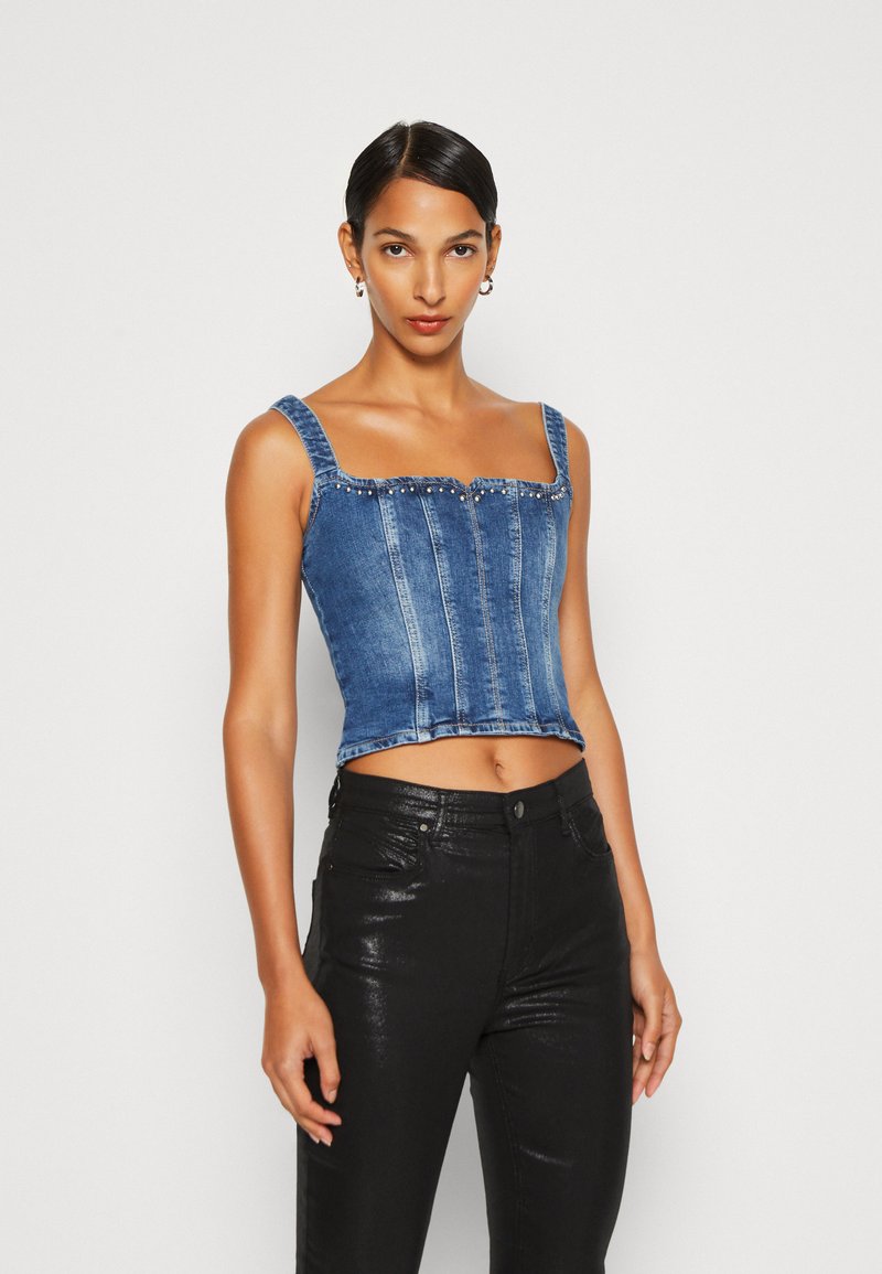 Top Bustier GUESS Bicolore Orange – Taille XS – Neuf Sans étiquette