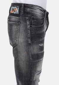 Local Fanatic DISTRESSED STOASH - Slim fit jeans - zwart