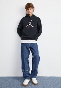Jordan BASELINE - Felpa con cappuccio - black/white