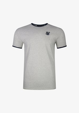 SIKSILK, RINGER - Trükipildiga T-särk - grey marl,navy