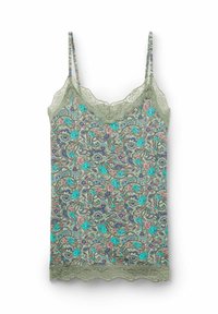 MIT V-AUSSCHNITT - Top - light blue