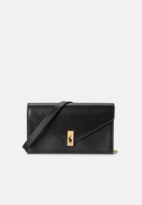Polo Ralph Lauren POLO ID LEATHER SUEDE CHAIN WALLET & BAG - Vakarsomiņa - black